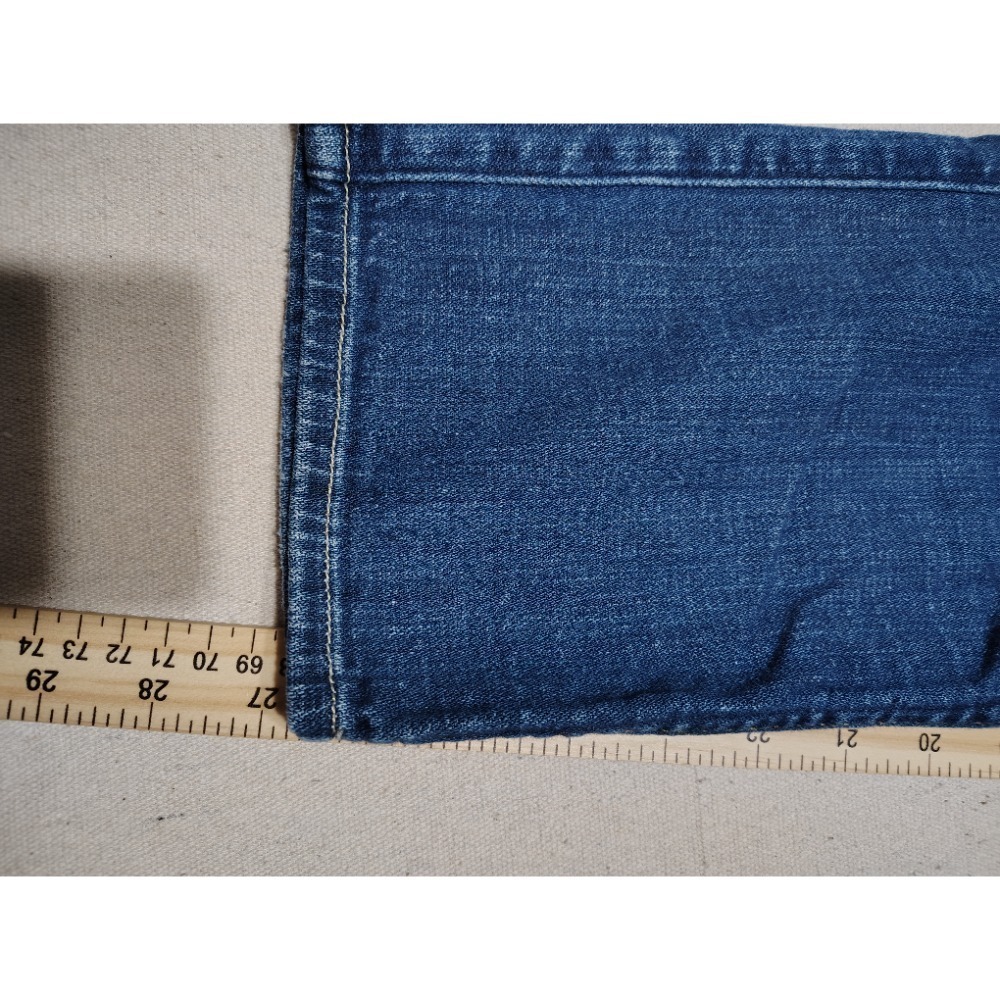 7 For All Mankind Denim Blue Jeans Dark Wash Straight Leg Women's Size 29 W - Picture 9 of 9